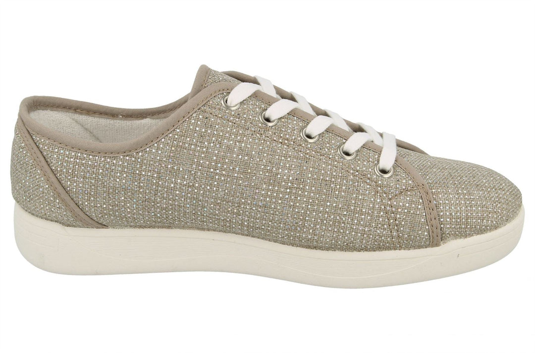 Womens Wide Fit DB Tampa Canvas Shoes in Navy - Image 9