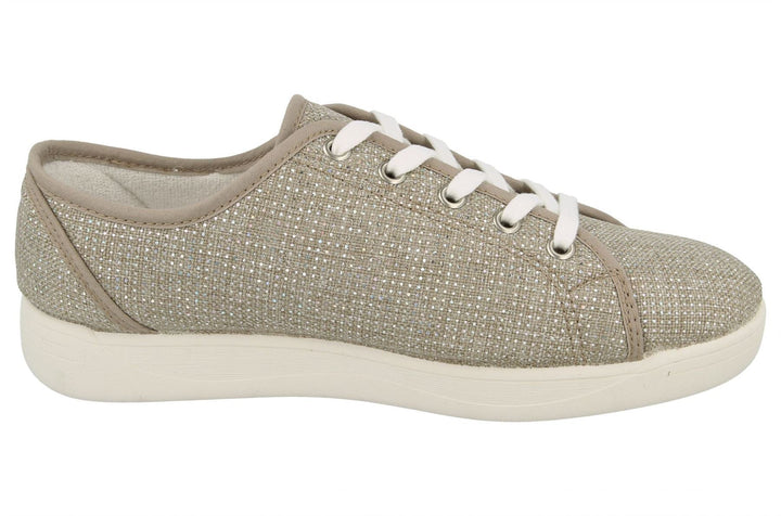 Womens Wide Fit DB Tampa Canvas Shoes in Navy - Image 1