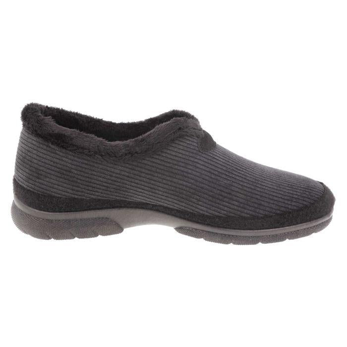 Men's Wide Fit DB Kelvin Slippers in Black Textile - Image 4