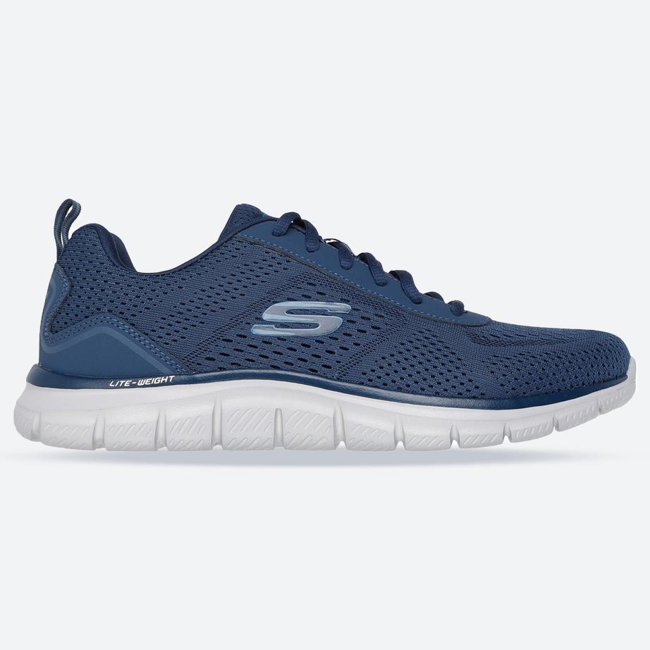 Men's Wide Fit Skechers Track 232758 Leshur Trainers in Blue - Image 1