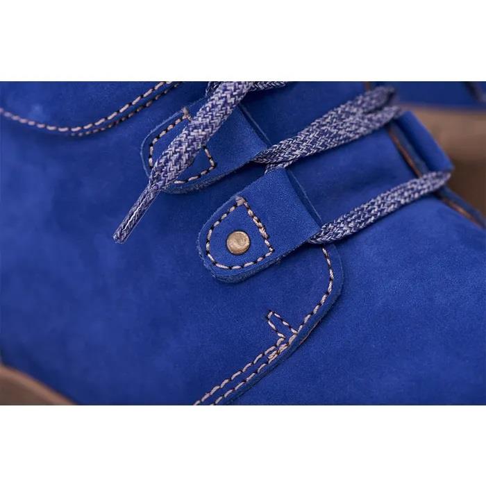 Women's Wide Fit Cosyfeet Megan Boots in Cobalt Blue - Image 3