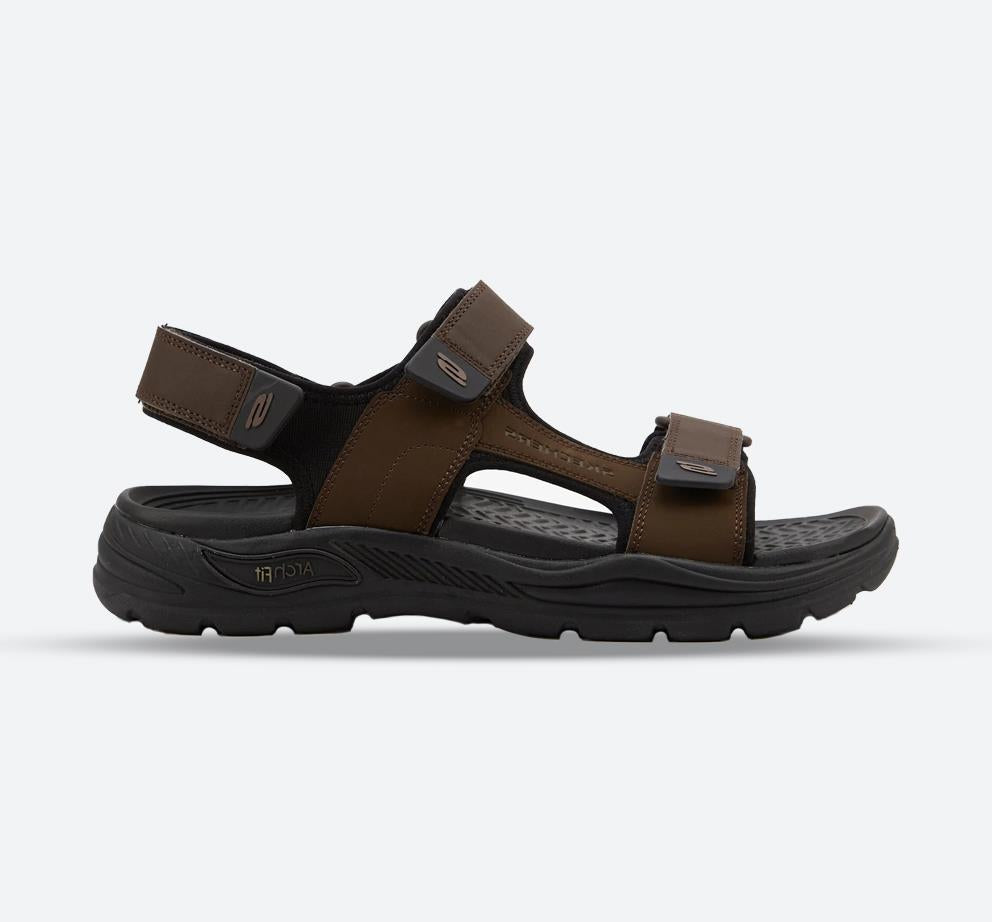 Men's Wide Fit Skechers 204349  Motley SD Kontra Sandals in Brown - Image 1