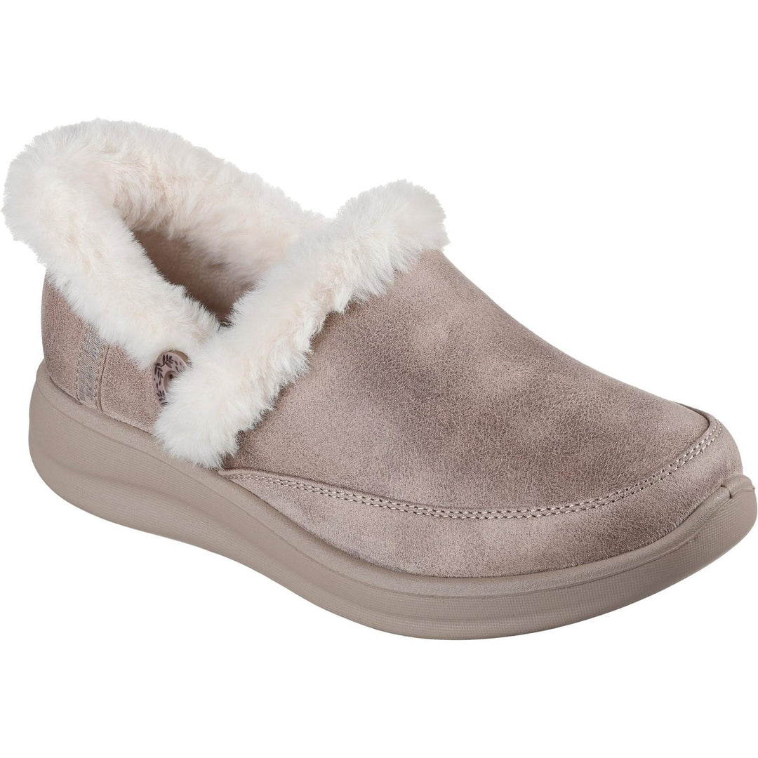 Women's Wide Fit Skechers 168114 Slip-ins Cozy Escape Slippers in Chestnut - Image 8