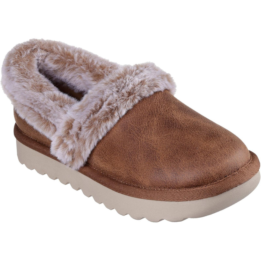 Women's Wide Fit Skechers 169027 Cozy Up Slippers in Black - Image 10