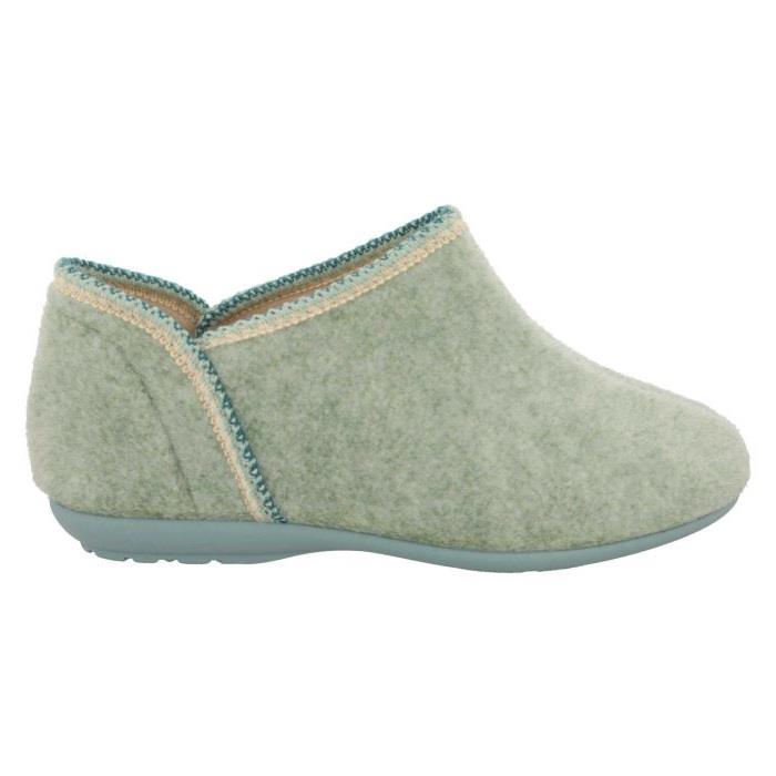 Women's Wide Fit DB Reedmace Ankle Slippers in Lilac Felt - Image 1