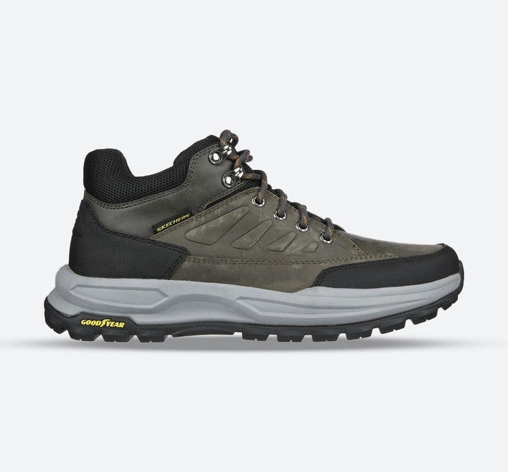 Men's Wide Fit Skechers 204699 Relaxed Fit Zeller Bazemore Good Year Walking Trainers in Charcoal - Image 1