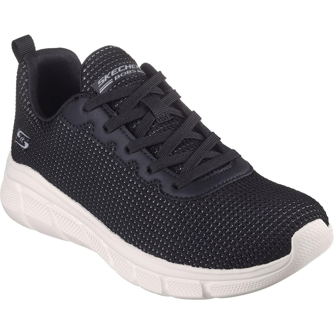 Women's Wide Fit Skechers 117346 Bobs Sport B Flex Visionary Essence Trainers in Black - Image 3