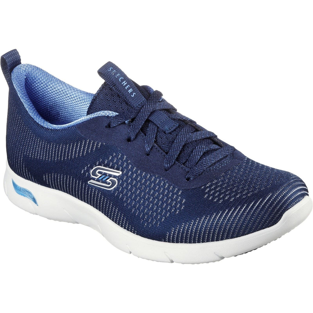 Women's Wide Fit Skechers 104390 Arch Fit Refine Classy Doll Trainers -Navy in Navy - Image 3