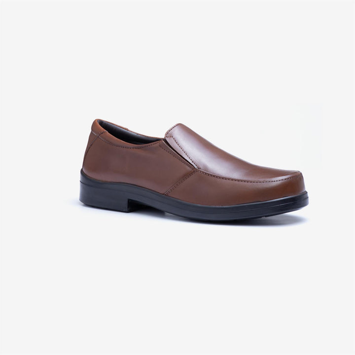 Mens Wide Fit Tredd Well Camelot Slip On Shoes - Tan in Tan - Image 1