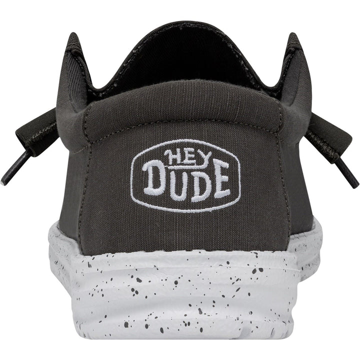 Men's Heydude 40009 Wally Slub Classic Slip On Shoes in Dark Grey - Image 1