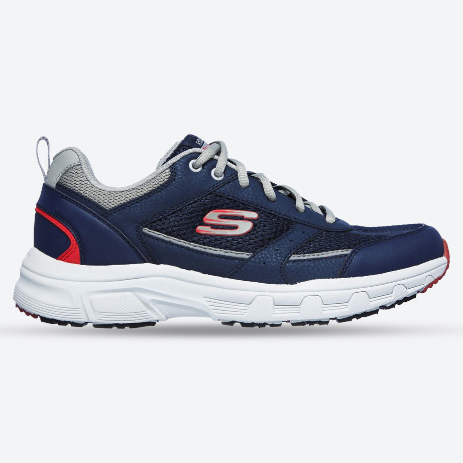 Men's Relaxed Fit Skechers 51898 Oak Canyon Verketta Trainers in Navy/Grey - Image 6