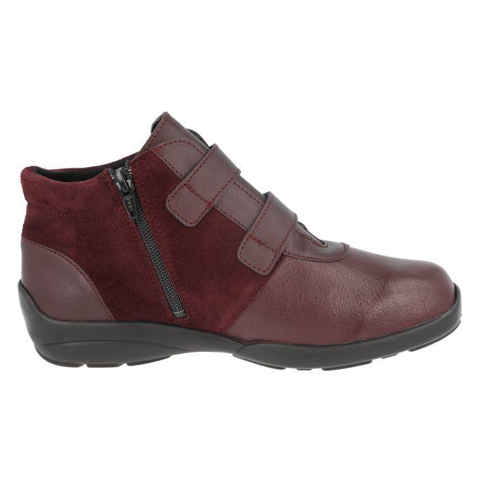 Women's Wide Fit DB Sleaford Boots in Black Lea / Stretch Pu - Image 1