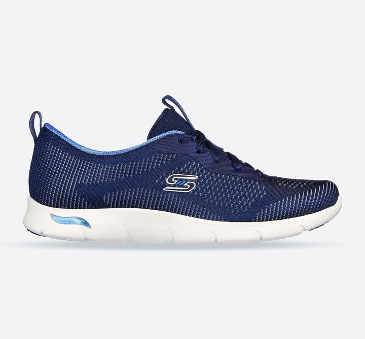 Women's Wide Fit Skechers 104390 Arch Fit Refine Classy Doll Trainers -Navy in Navy - Image 1