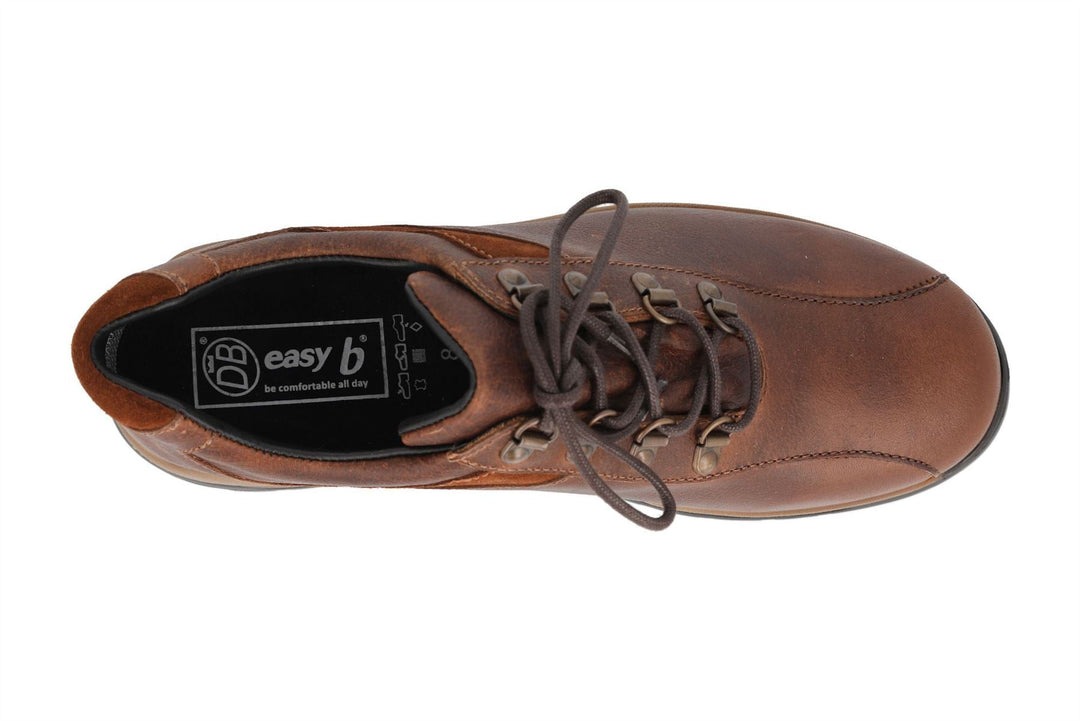 Mens Wide Fit DB Utah 2 Waterproof Hiking Shoes in Brown Pull Up Leather - Image 4