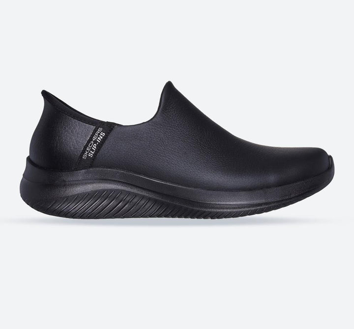 Women's Wide Fit Skechers 149593 Slip-ins Ultra Flex 3.0 All Smooth Trainers in Black - Image 1