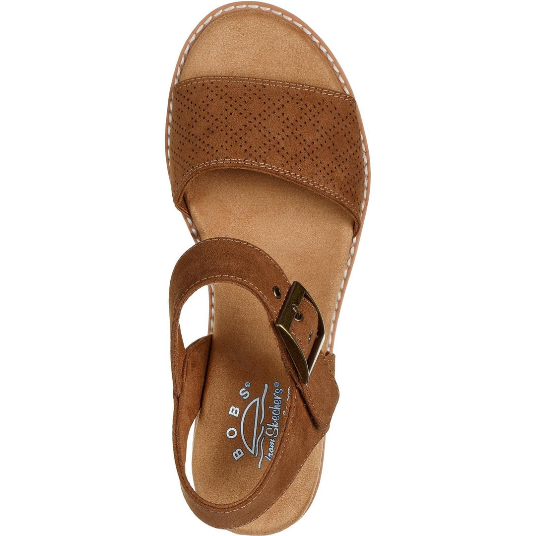 Women's Wide Fit Skechers 114147 Bobs Desert Kiss Serendipitous Sandals in Olive - Image 12