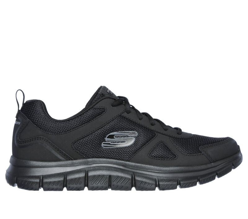 Men's Wide Fit Skechers 52631 Track Scloric Walking Trainers in Black - Image 2