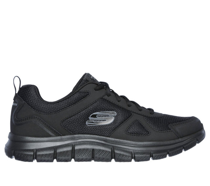 Men's Wide Fit Skechers 52631 Track Scloric Walking Trainers in Black - Image 1