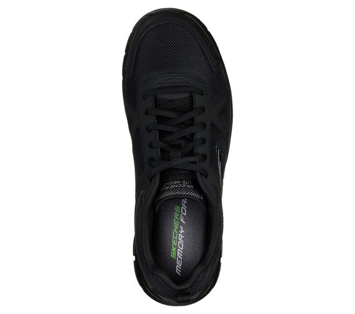 Men's Wide Fit Skechers 52631 Track Scloric Walking Trainers in Black - Image 1