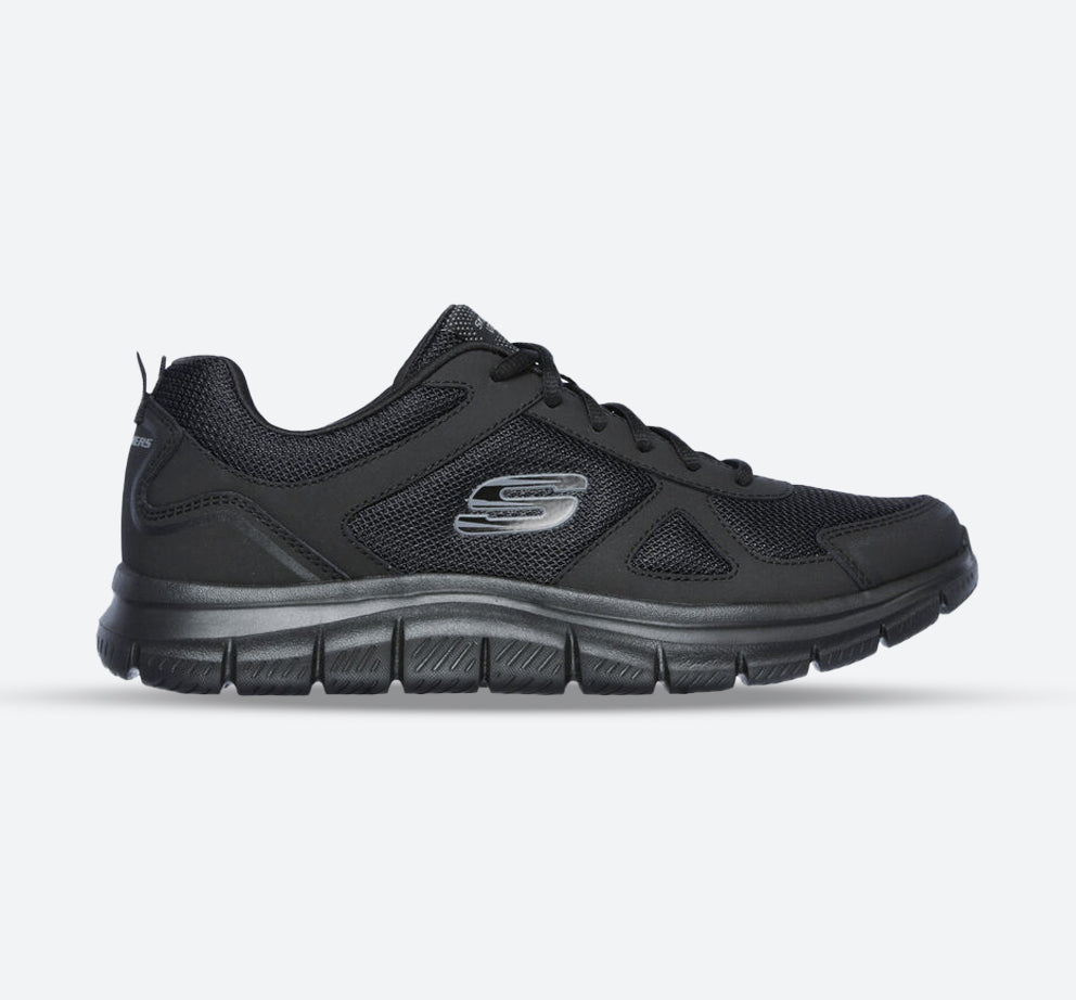 Men's Wide Fit Skechers 52631 Track Scloric Walking Trainers in Black - Image 1