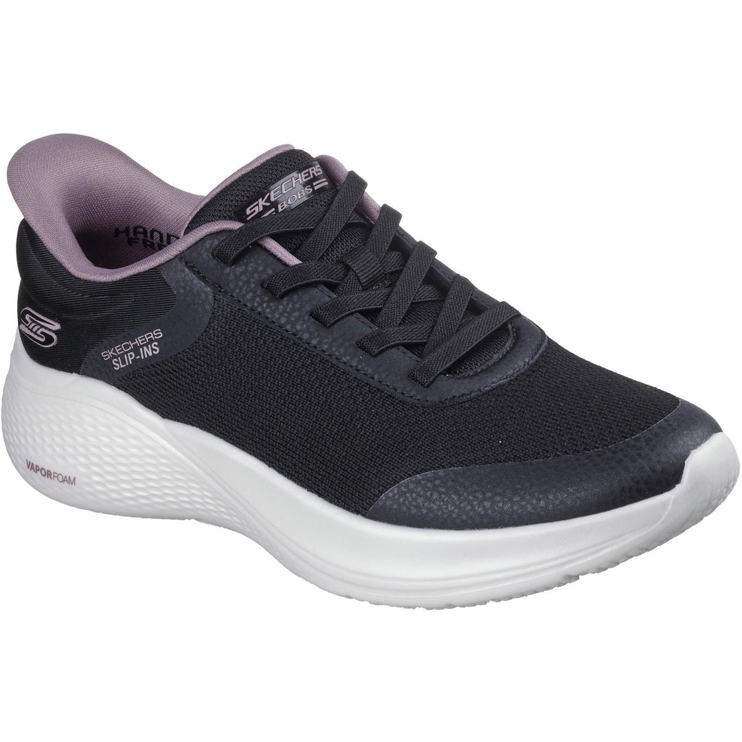 Women's Wide Fit Skechers 117555 Slip-ins Bobs Sport Infinity Vapor Glow Trainers in Black - Image 3