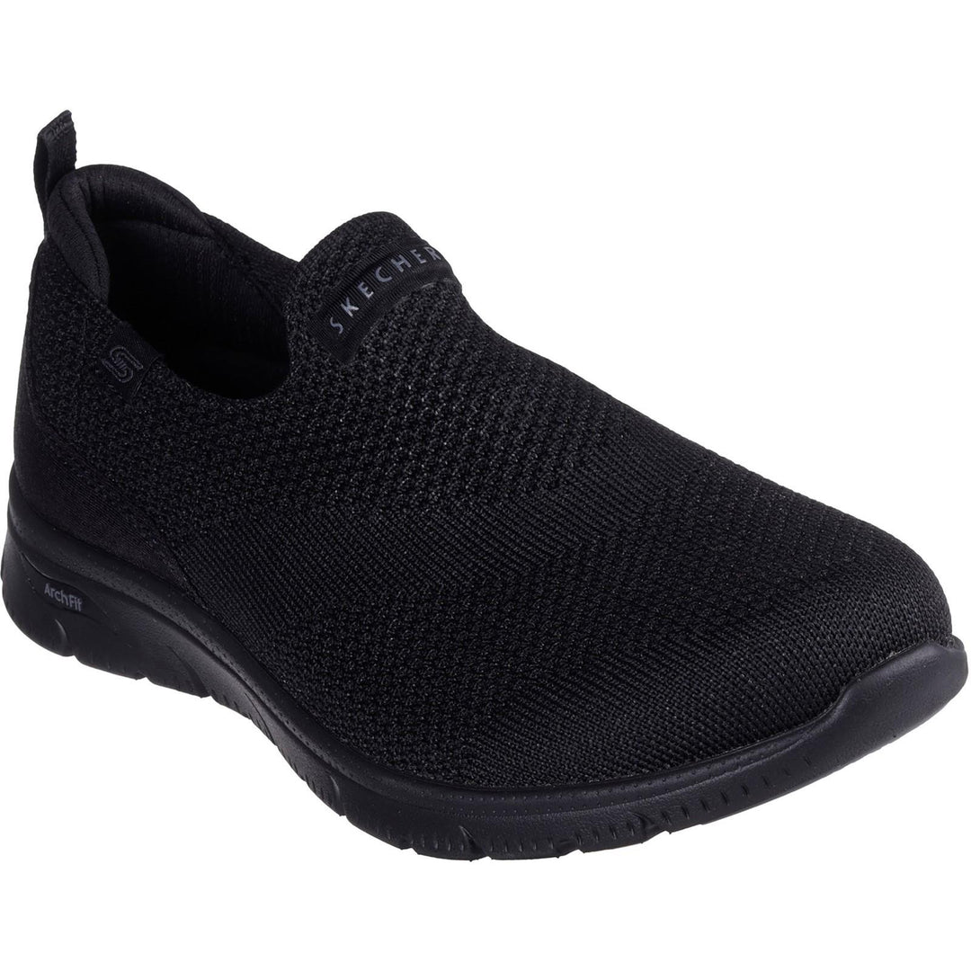 Women's Wide Fit Skechers 104680 Arch Fit Refine 2.0 Cascade Trainers in Black - Image 3