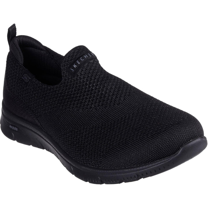 Women's Wide Fit Skechers 104680 Arch Fit Refine 2.0 Cascade Trainers in Black - Image 1