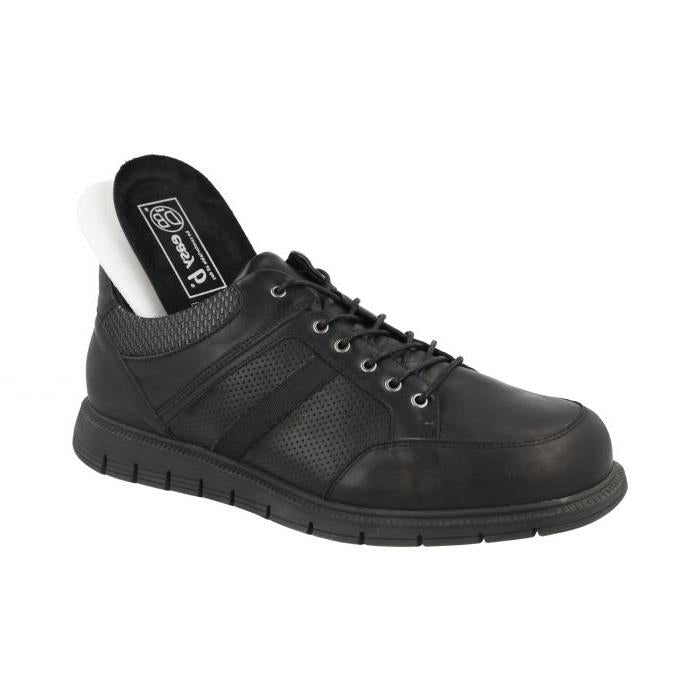 Men's Wide Fit DB Caspian Shoes in Black - Image 4