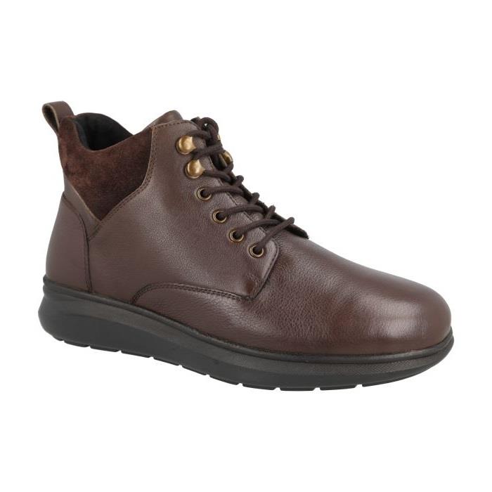Men's Wide Fit DB Ronnie Boots in Black Lea / Suede - Image 1