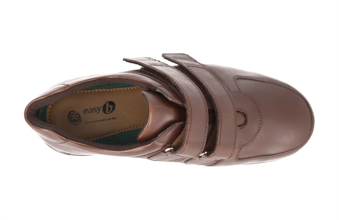 Men's Wide Fit DB Kevin Shoes in Black Leather - Image 10