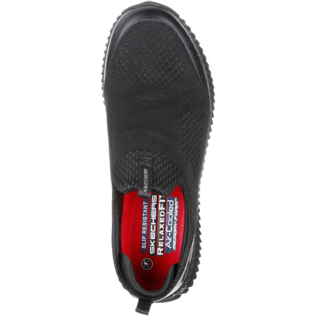 Men's Wide Fit Skechers 77501EC Cessnock Colleton Slip Resistant Trainers in Black - Image 5