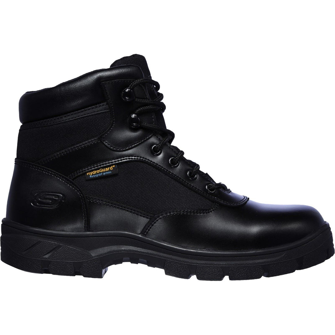 Men's Wide Fit Skechers 77526EC Wascana Benen Lace Waterproof Boots in Black - Image 3