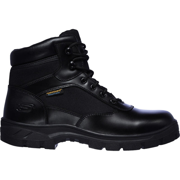 Men's Wide Fit Skechers 77526EC Wascana Benen Lace Waterproof Boots in Black - Image 1