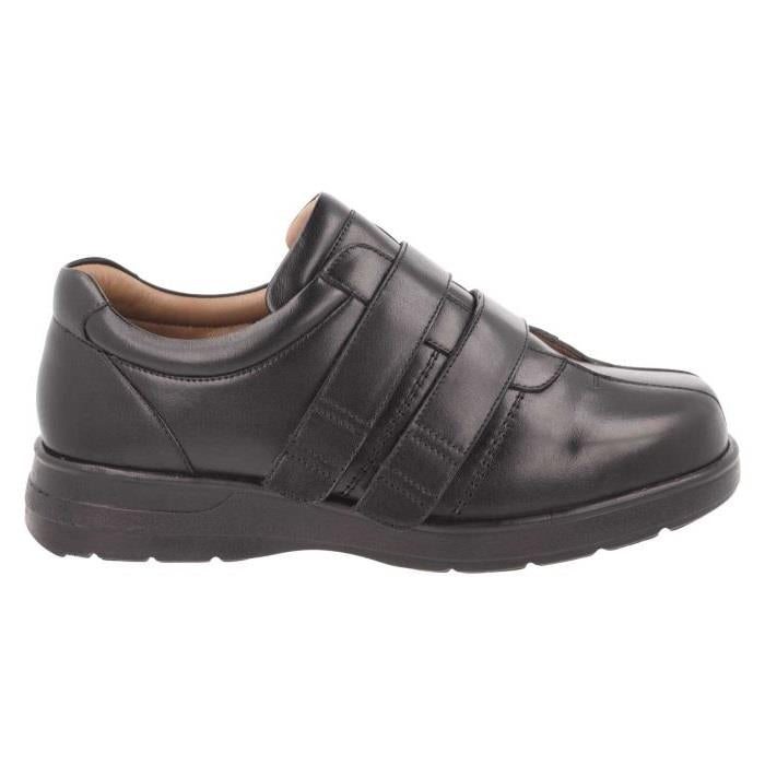 Men's Wide Fit DB Conrad Shoes in Black Leather - Image 2