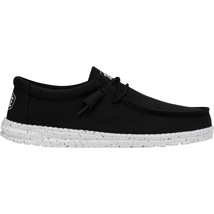 Men's Heydude 40009 Wally Slub Classic Slip On Shoes - Black in Black - Image 1