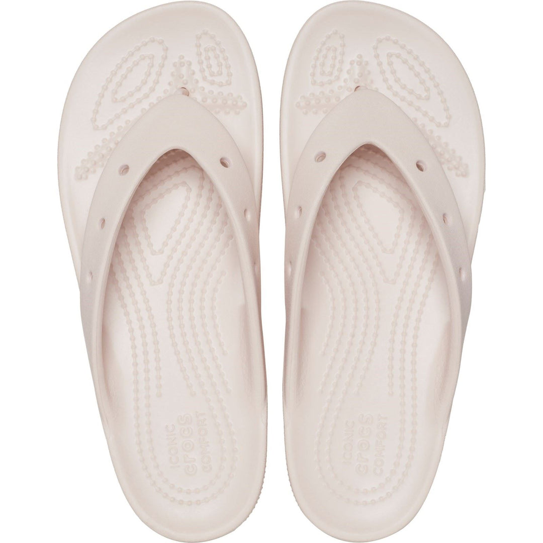 Women's Crocs 207714 Classic Platform Flip Flop in Bone - Image 29