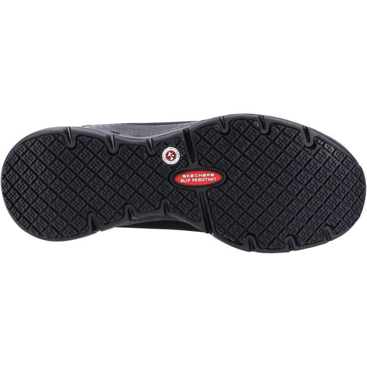 Women's Wide Fit Skechers 108019EC Arch Fit Sr Occupational Trainers in Black - Image 1
