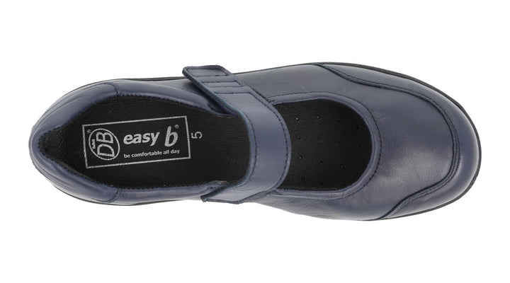 Women's Wide Fit DB Redpoll Shoes in Black Stretch Leather - Image 1