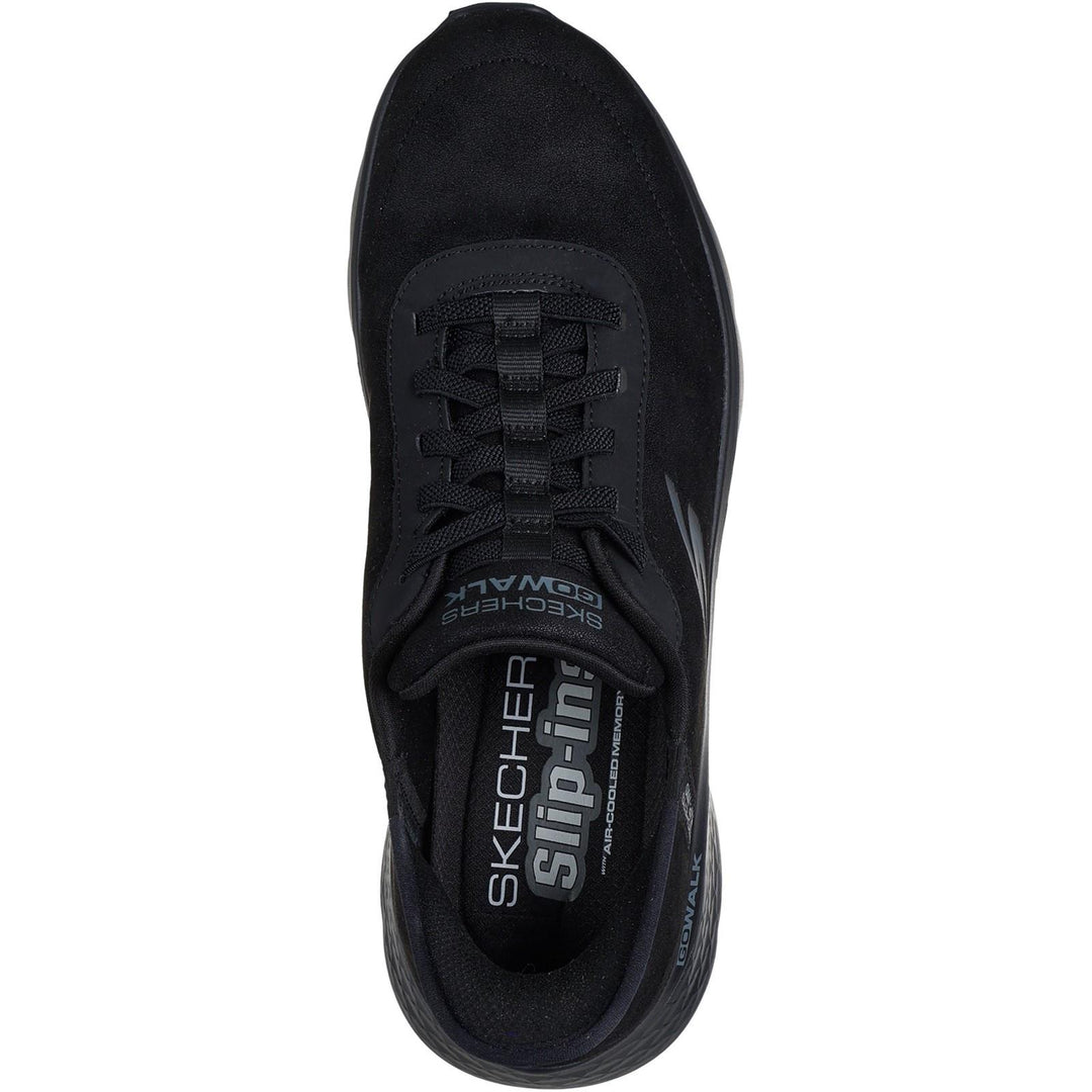 Men's Wide Fit Skechers 216326 Slip-ins Go Walk Flex Smooth Motion Trainers in Black - Image 5