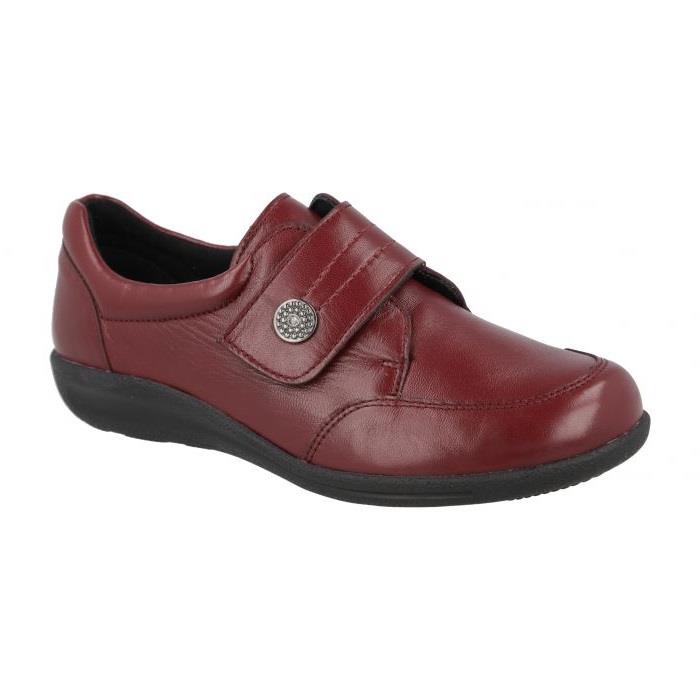Women's Wide Fit DB Lapland Shoes in Black Stretch Leather - Image 11