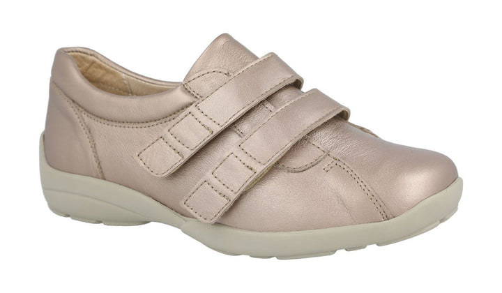 Women's Wide Fit DB Bullfinch Shoes in Black Leather - Image 1