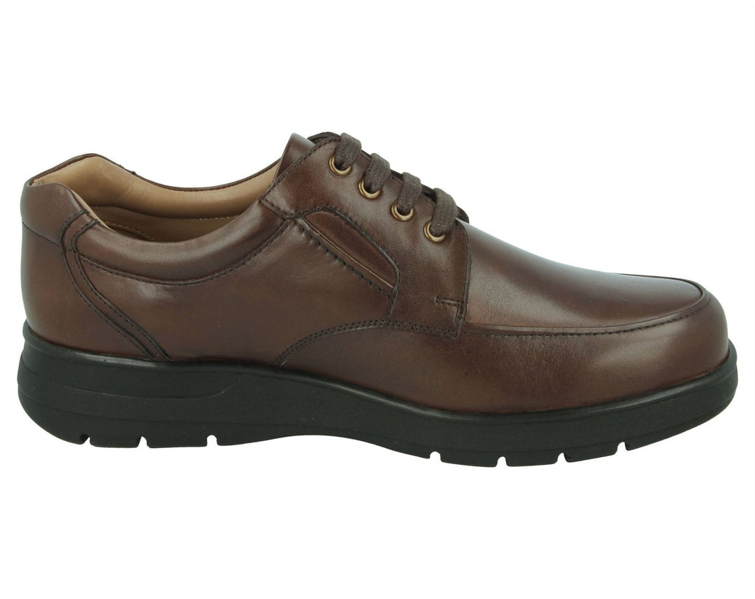 Mens Wide Fit DB Congo Shoes in Black Smooth Leather - Image 8