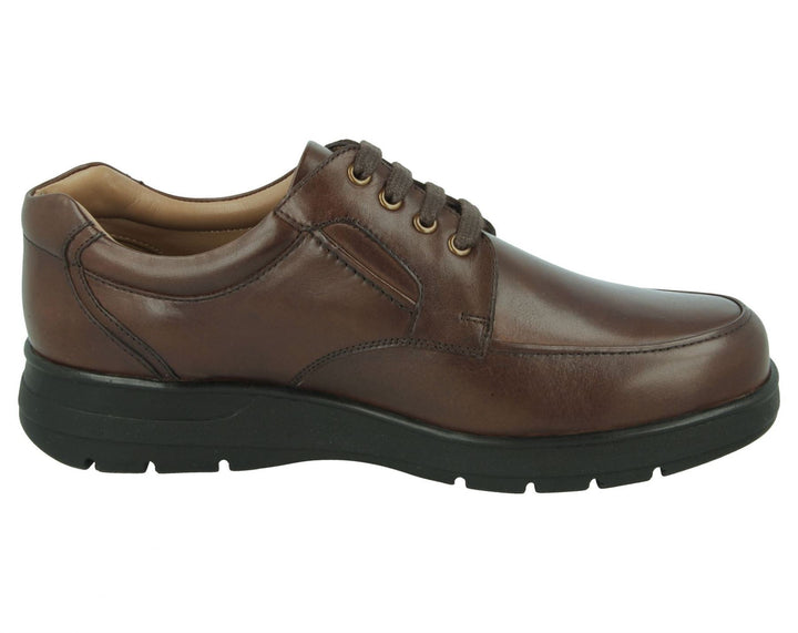 Mens Wide Fit DB Congo Shoes in Black Smooth Leather - Image 1