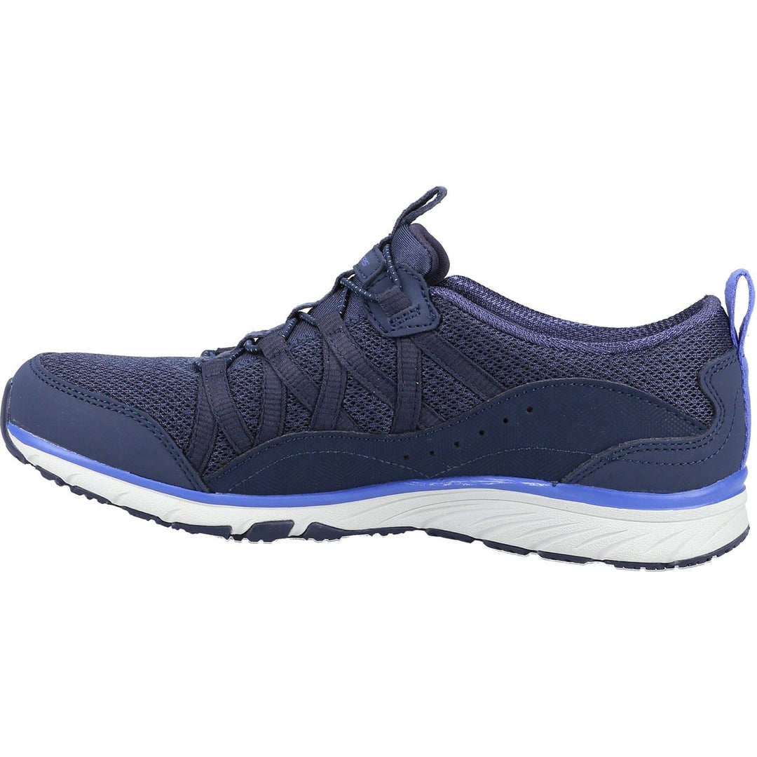 Women's Wide Fit Skechers 104281 Gratis Sport Live Golden Trainers - Navy in Navy - Image 5