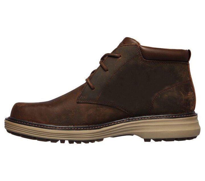 Men's Wide Fit Skechers 204266 Wenson Osteno Boots in Dark Brown - Image 1