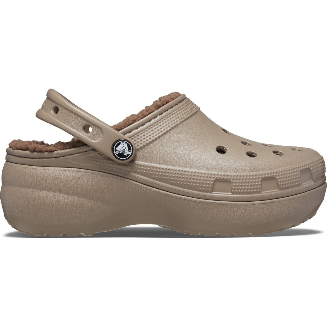 Women's Crocs 207938 Classic Platform Lined Clog Sandals in Black - Image 18