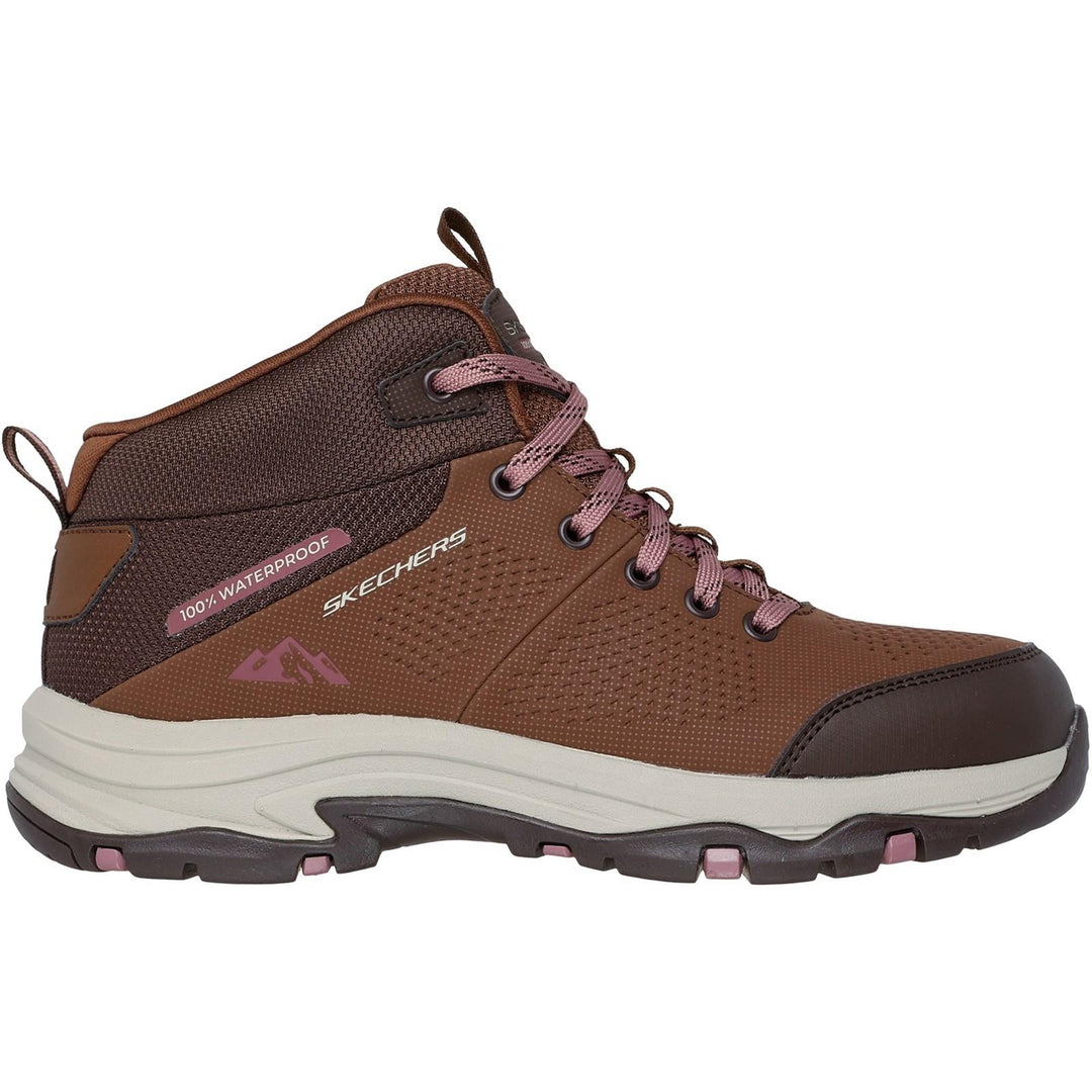 Women's Relaxed Fit Skechers 180005 Waterproof Trego Trail Destination Boots in Black/Charcoal - Image 8