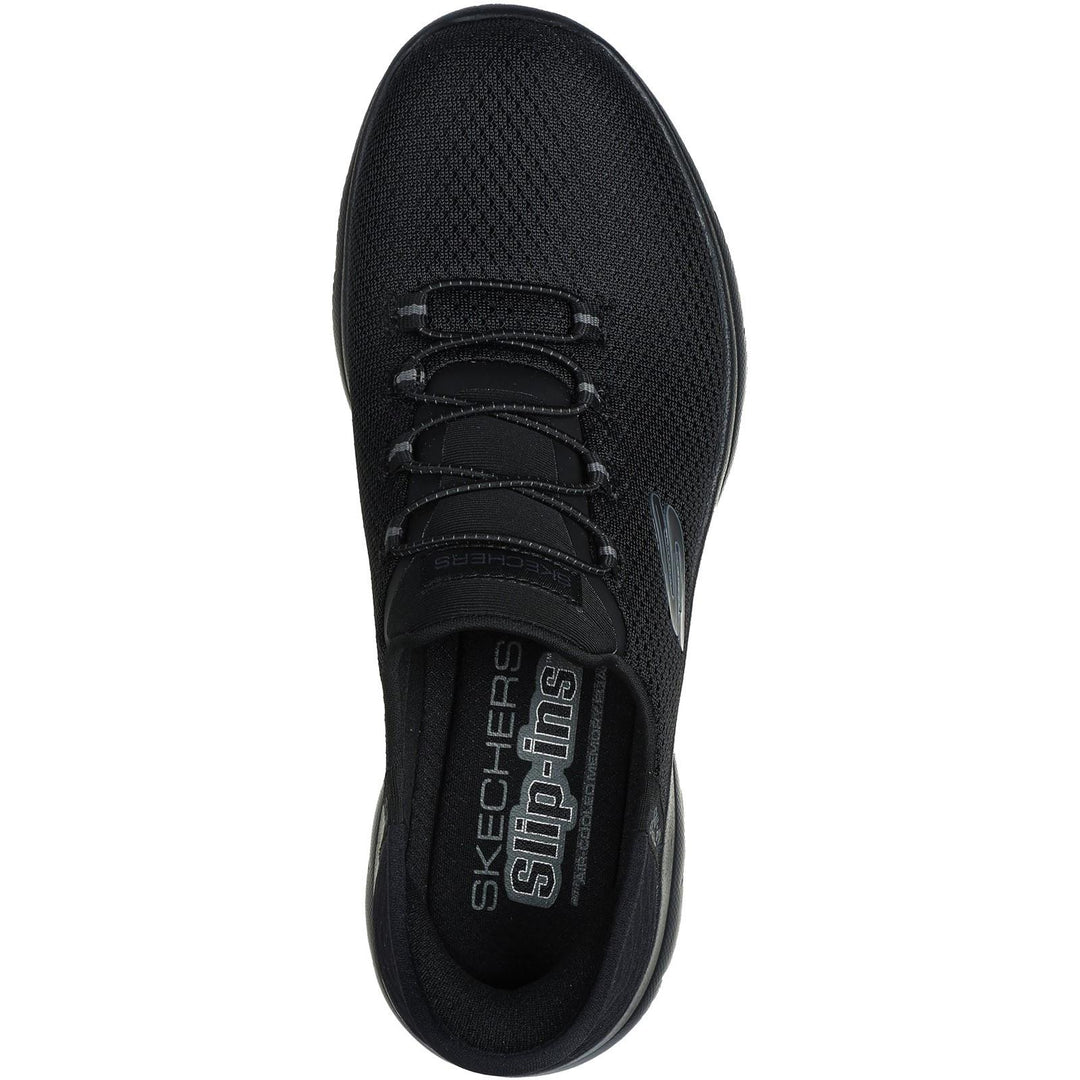 Women's Wide Fit Skechers 150123 Slip-ins Summits Diamond Dream Trainers - Black in Black - Image 5