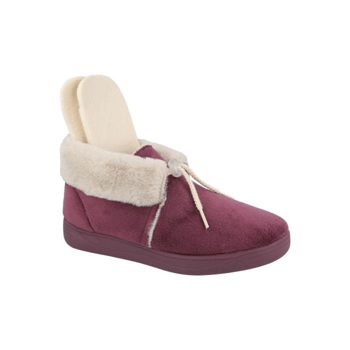 Women's Wide Fit DB Galilee Slippers in Navy Velour - Image 11