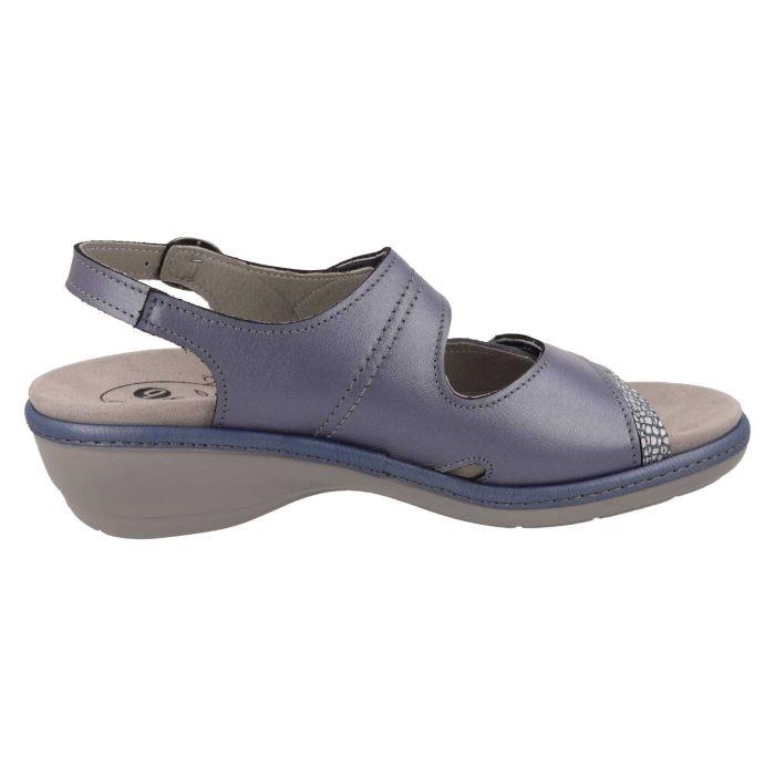 Women's Wide Fit DB Comfrey Sandals in Sky Blue Leather - Image 1